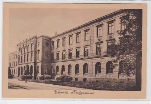 905060 Ak Chemnitz - Realgymnasium, Vorderansicht