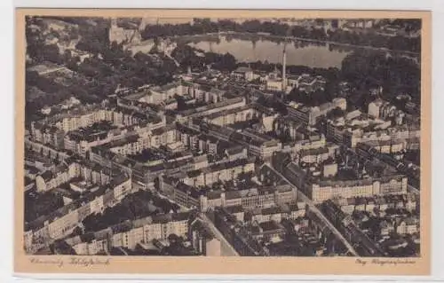 905327 Ak Chemnitz - Original Fliegeraufnahme mit Schlossteich um 1910