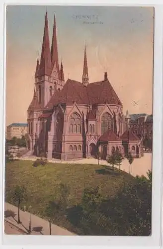 904924 Ak Chemnitz - Marcuskirche, Straßenansicht 1935