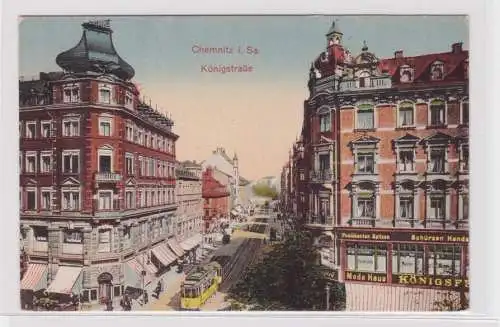 905049 Ak Chemnitz - Königstraße, Straßenansicht