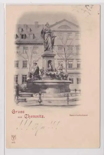 906367 Ak Gruss aus Chemnitz - Saxoniadenkmal 1907