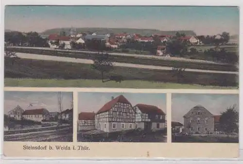 903445 Mehrbild Ak Steinsdorf bei Weida in Thüringen Ortsansichten 1917