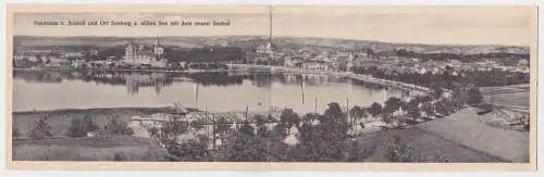 15933 Panorama AK vom Schloß und Ort Seeburg a. süßen See mit dem neuen Seebad