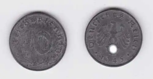 10 Reichspfennig Zink Münze 3.Reich 1945 E Jäger 371 f.vz (162008)