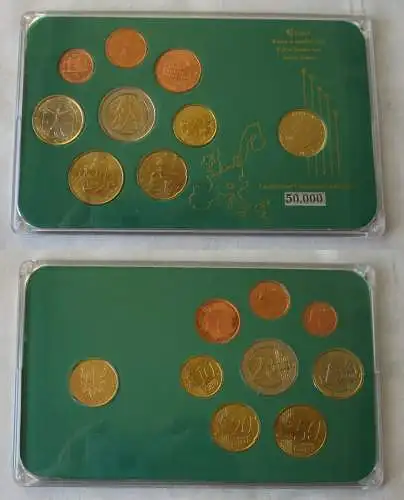 KMS Kursmünzensatz Euro-Ländersatz Italien + 100 Lire vergoldet (163833)