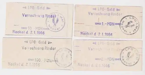 1 bis 100 Mark Banknote Verrechnung Rinder DDR LPG 1.Mai Nackel 1966 (163438)