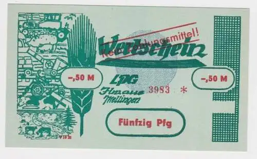 Banknote 0,50 Mark DDR LPG Geld Ilmaue Mellingen  (165571)
