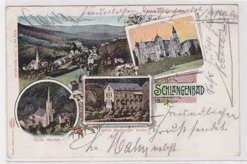 906153 Mehrbild Ak Schlangenbad Hotel russischer Kaiser usw. 1903