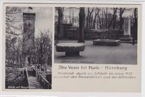 09699 Feldpost Ak Restaurant & Kurhaus "Alte Feste" bei Fürth Nürnberg 1940