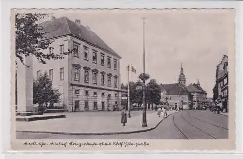 92496 Ak Karlsruhe Durlach Kriegerdenkmal um 1940