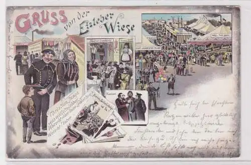 903959 Ak Lithographie Gruß von der Eisleber Wiese 1897
