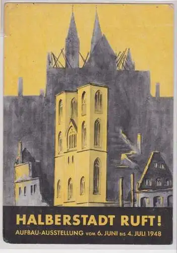 49660 Ak Halberstadt ruft! Aufbau Ausstellung 1948