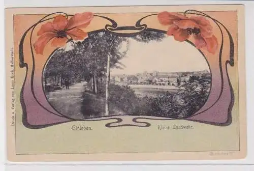 906254 Jugendstil Ak Lithographie Eisleben kleine Landwehr um 1900