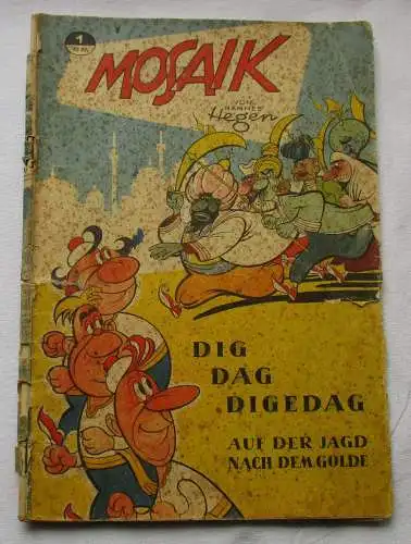 MOSAIK Digedags Nr. 1 Auf der Jagd nach dem Golde Hannes Hegen 1955 (159752)