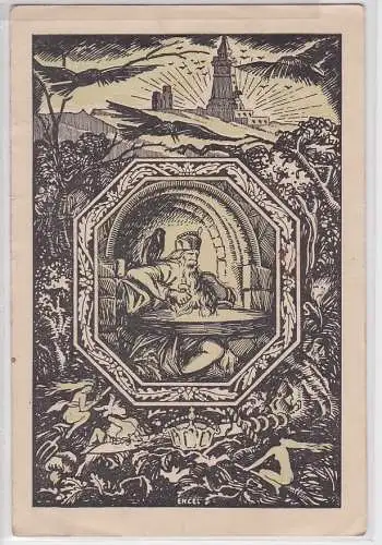 906641 Festpostkarte Frankenhausen am Kyffhäuser Kyffhäuser Flug 1921