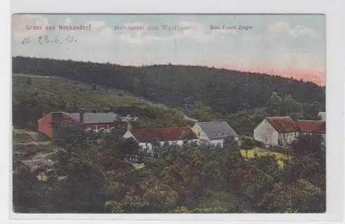 906665 Ak Gruß aus Neckendorf bei Eisleben Restaurant zum Waldschloß 1910