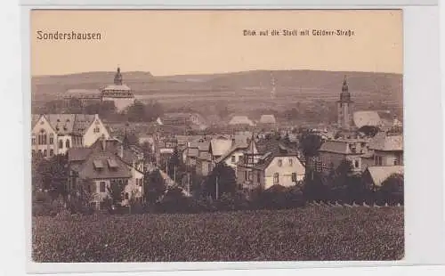 96083 Ak Sondershausen - Blick auf die Stadt mit Göldner-Straße um 1910
