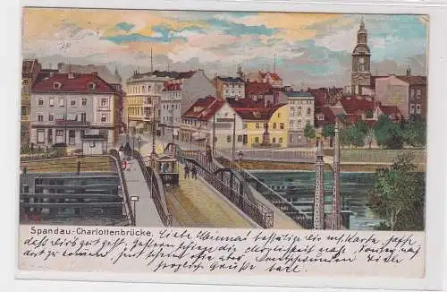 906581 Ak Spandau-Charlottenbrücke 1901