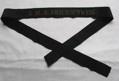 Kaiserliche Marine Mützenband "S.M.S. Braunschweig" L 102 cm (153552)