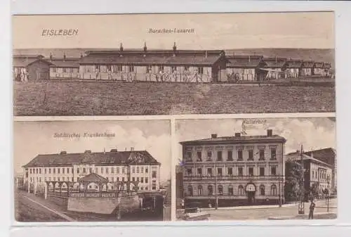 906910 Mehrbild Ak Eisleben - Baracken-Lazarett, Krankenhaus, Kaiserhof um 1916