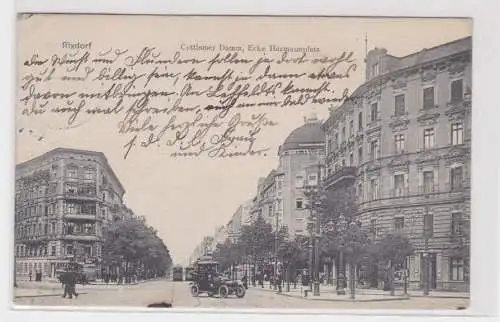 74637 Ak Rixdorf Cottbuser Damm Ecke Hermannsplatz 1909