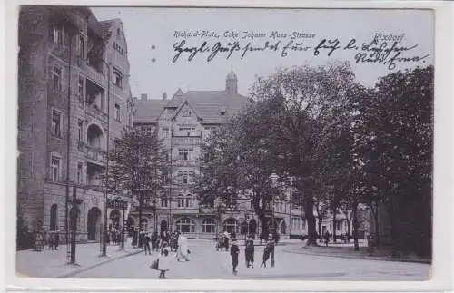 38108 Ak Rixdorf Richard Platz Ecke Johann Huss Strasse 1907
