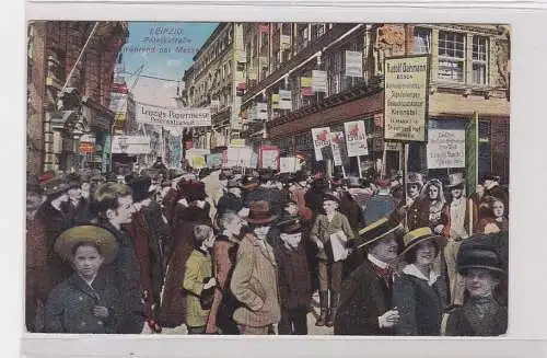 906045 Ak Leipzig Petersstraße während der Messe 1922