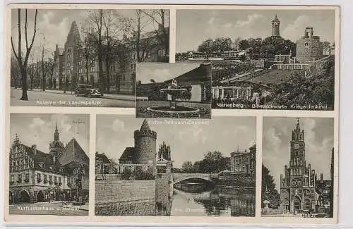 40051 Mehrbild Ak Brandenburg Havel Kaserne der landespolizei 1935