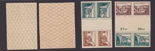SBZ Thüringen 1946 Mi 112,114,115 postfrisch ** Zusammendrucke (166691)