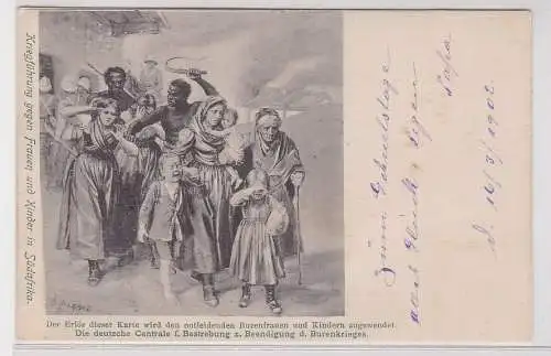 908603 Ak Spende f. notleidende Burenfrauen u. Kinder Burenkrieg Südafrika 1902