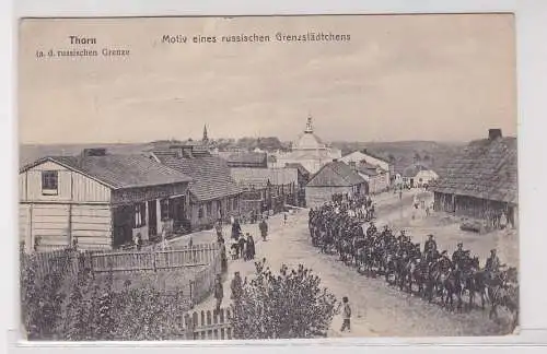 04680 Feldpost Ak Thorn Toruń - Motiv eines russ. Grenzstädtchen
