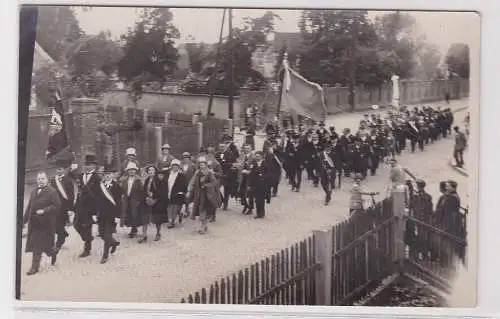 63561 Foto Ak Fahnenweile Döllnitz Constantia 26.06.1924