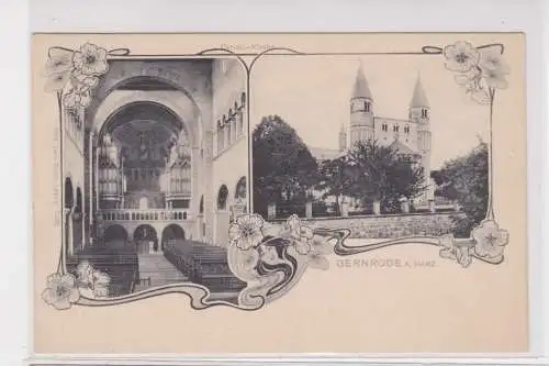 907377 Lithographie Ak Gernrode a. Harz - Cyriaki-Kirche 1905