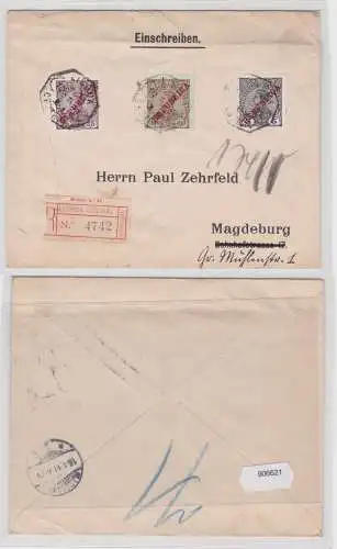 906621 Einschreibebrief Portugal R Lisboa Central - Magdeburg 1911