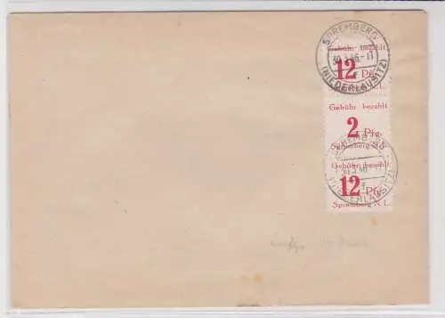 907073 Brief Lokalausgabe Spremberg 30. März 1946 Michel 12 X Plattenfehler