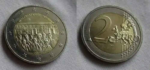 2 Euro Gedenkmünze Malta 2012 Mehrheitswahlrecht mit Münzzeichen Mzz (161186)