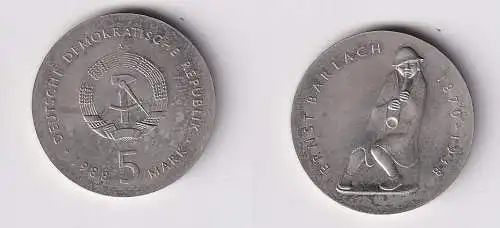 DDR Gedenk Münze 5 Mark Ernst Barlach 1988 Stempelglanz (167486)