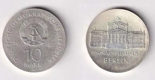 DDR Gedenk Münze 10 Mark Schauspielhaus Berlin 1987 (167498)
