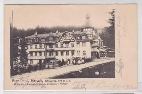 901017 Ak Burg-Hotel in Kirnach Schwarzwald 1905