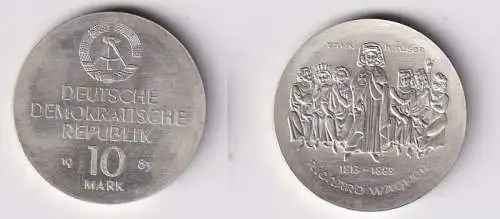 DDR Gedenk Münze 10 Mark Richard Wagner 1983 Silber Stempelglanz (167548)