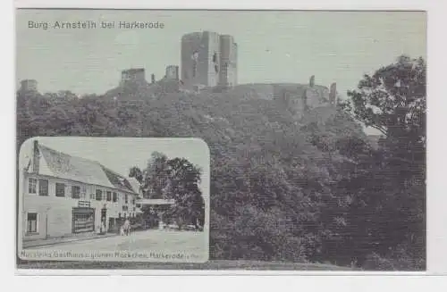 906594 Ak  Burg Arnstein bei Harkerode, Nüssleins Gasthaus zum grünen Röckchen 