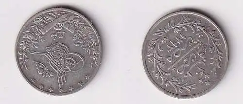 2 Qirsh Silber Münze Ägypten  ss+ Abdul Hamid II. 1293/30H 1876 (166836)