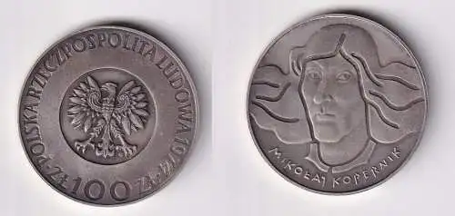 100 Zloty Silber Münze Polen Nikolaus Kopernikus 1974 PP (166272)