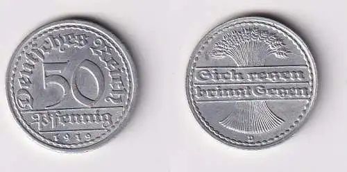 50 Pfennig Aluminium Münze Deutsches Reich 1919 D Jäger 301 (166514)