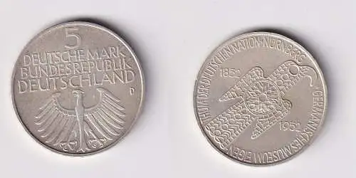 BRD Gedenk Münze 5 Mark Germanisches Museum 1952 vz (166713)