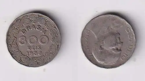 300 Reis Kupfer Nickel Münze Brasilien 1938 Getulio Vargas (167085)