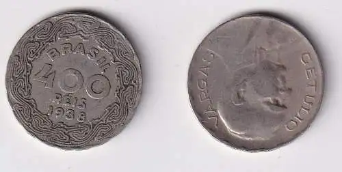 400 Reis Kupfer Nickel Münze Brasilien 1938 Getulio Vargas (167194)