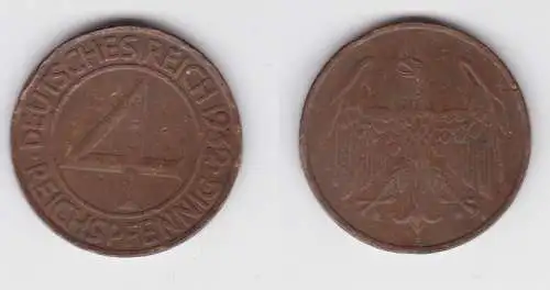 4 Pfennig Kupfer Münze Weimarer Republik 1932 A "Brüning Taler" (155673)