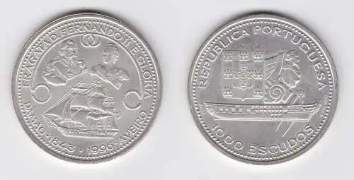 1000 Escudos Silber Münze Portugal 1996 Fregatte Don Fernando II e Gloria/155836
