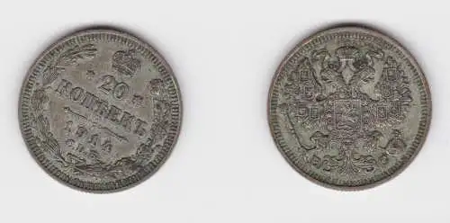 20 Kopeken Silber Münze Russland 1914 (155935)
